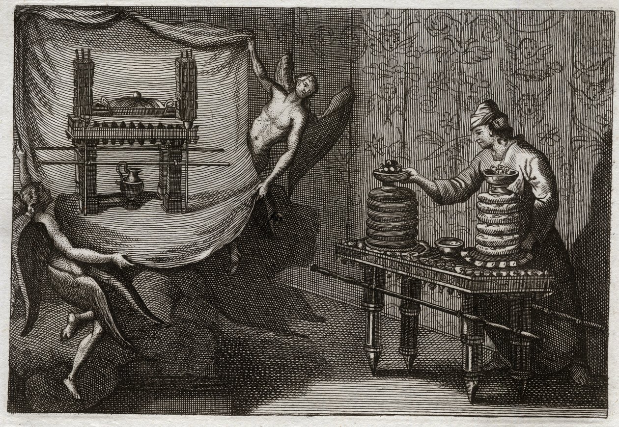 Royaumont Biblia, Ószövetség: A tabernákulumban található kenyerek táblázata. Illusztráció 1811-ből. alkotó: Unknown artist