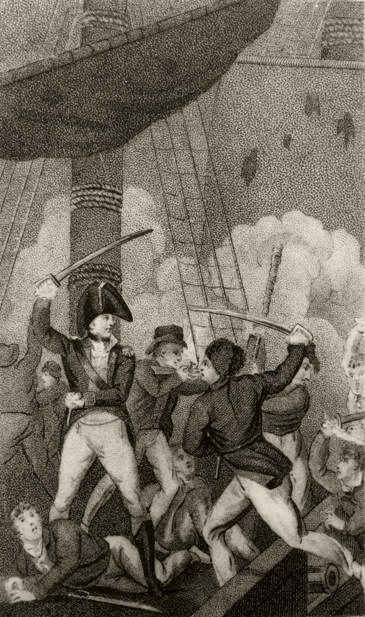 Blackbeard beszáll a Pearlbe, Maynard hadnagy parancsnoka alkotó: Unknown artist