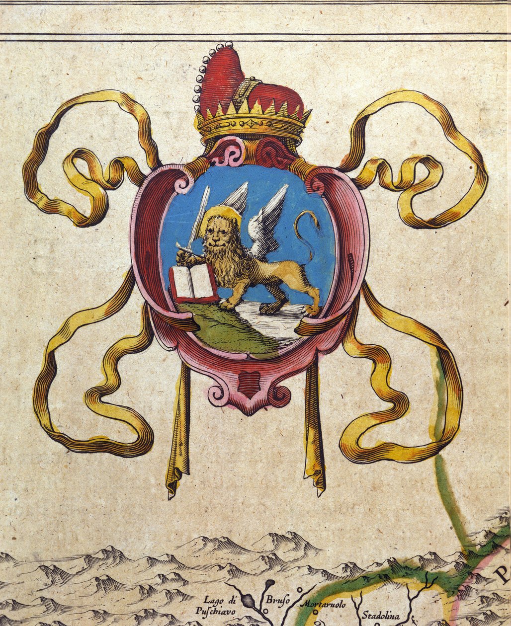 A Velencei Köztársaság Blazonja Szent Márk oroszlánját díszíti. 19. század alkotó: Unknown artist