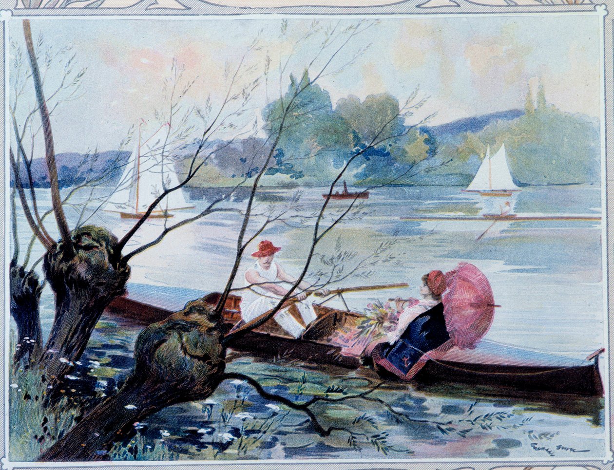 Csónakos séta alkotó: Unknown Artist