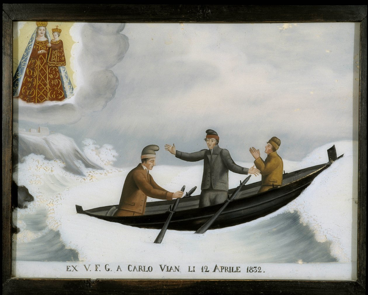 Hajó a töretlen tengeren – a Notre Dame de Laghet ex-voto alkotó: Unknown artist