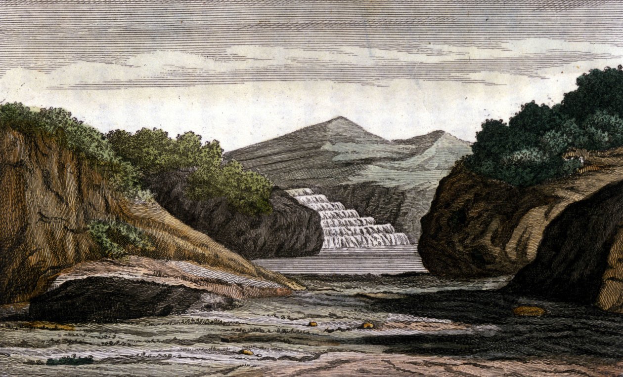 Brazília, folyó és arany pepitekben gazdag föld. 19. századi metszet) /Leemage alkotó: Unknown artist