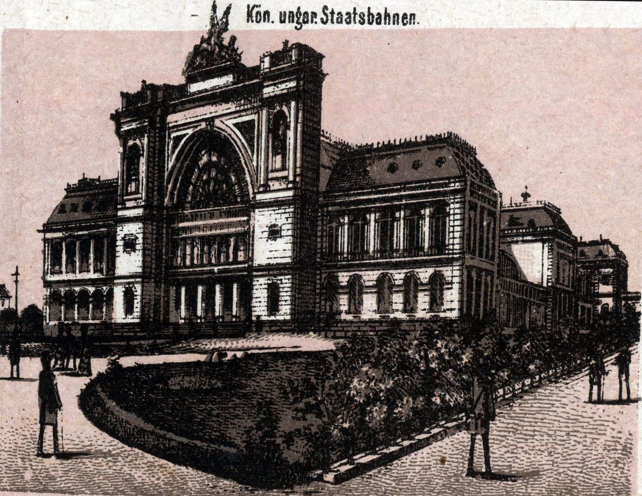 Budapest, Magyarország: kilátás a magyar királyi allavasutsk-ra. in "" A világ 168 nézetet szemléltet"" Keltezés nélküli (19. század vége) alkotó: Unknown artist