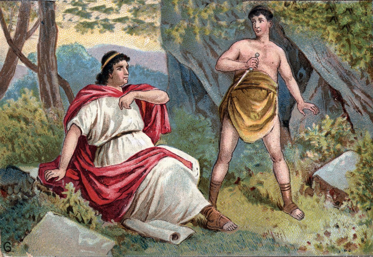 Caius Sempronius Gracchus (Gaius (Caio) Sempronius Gracco) (Kr. e. 154-122) (Gracque), a plebejusok tribunusa, akit a Szenátus és a Plebe konfliktusba keveredett, megparancsolta rabszolgájának, hogy ölje meg. alkotó: Unknown artist