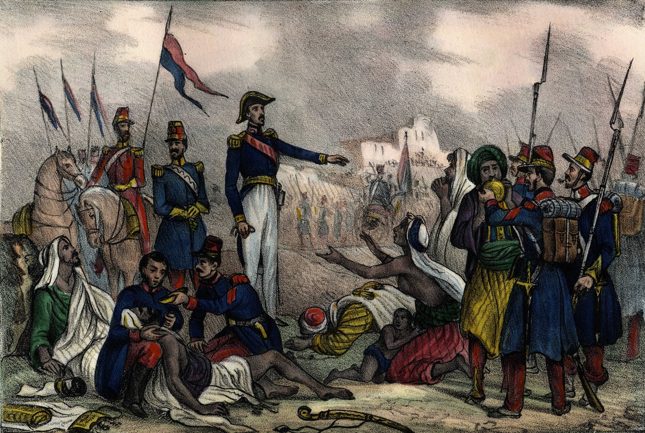 Az afrikai francia hadsereg arab foglyainak tábora, Algéria alkotó: Unknown artist