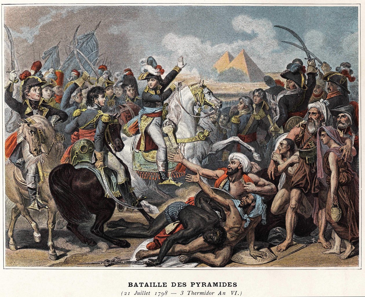 Egyiptom hadjárata (expedíció) (1798-1801): Piramisok csata, július 21. alkotó: Unknown artist