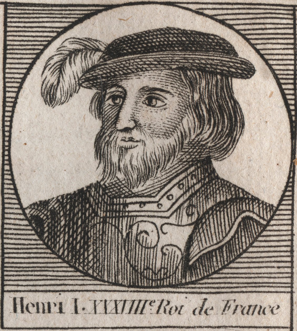 Capetians-dinasztia: I. Henrik (1009-1060), a frank király 1031 és 1060 között portréja - I. Henrik (1009-1060) francia király - metszet Charles Constant Le Tellier „Instruction sur l
