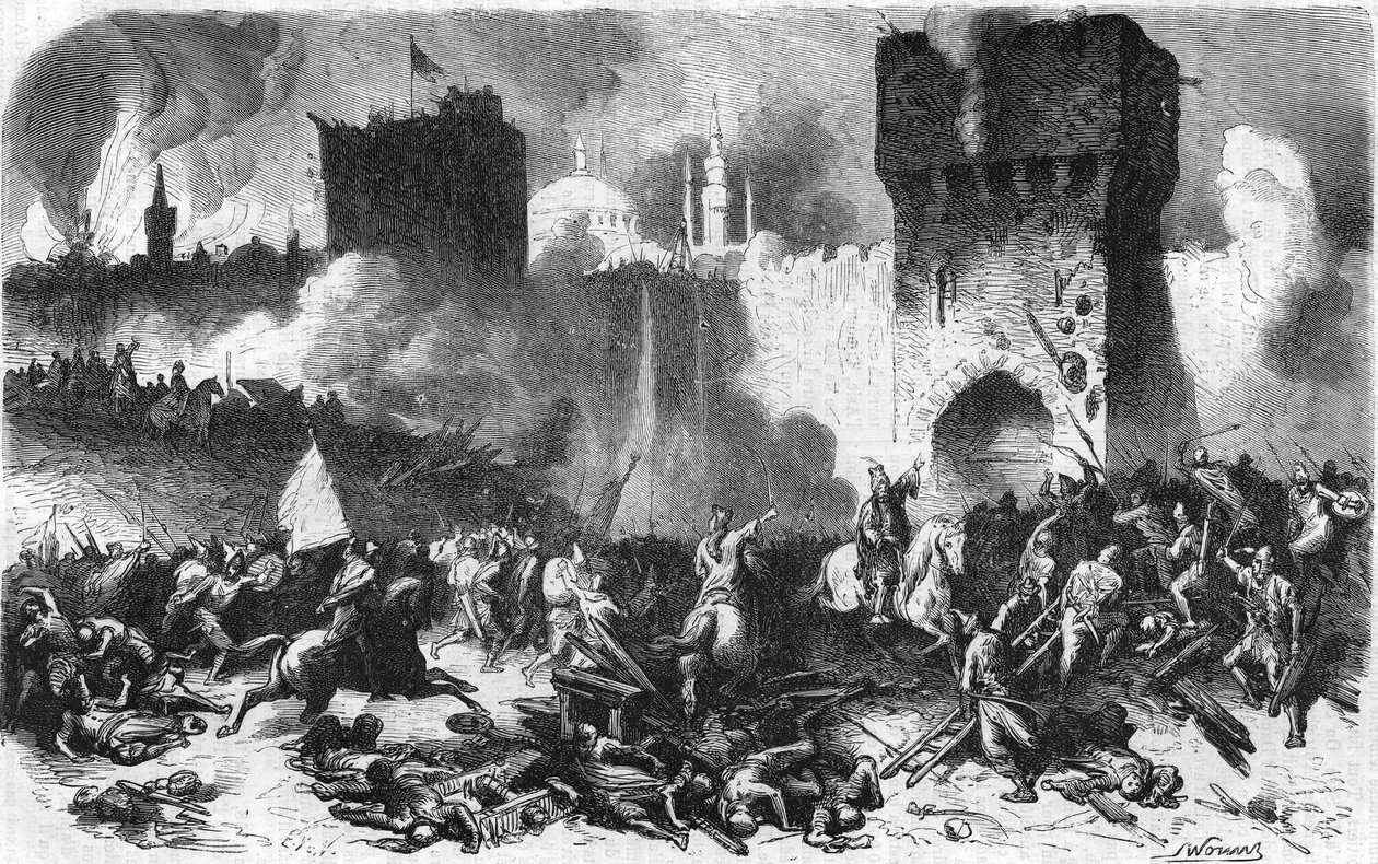 II. Mohamet elfoglalta Konstantinápolyt 1453. május 29-én. alkotó: Unknown artist