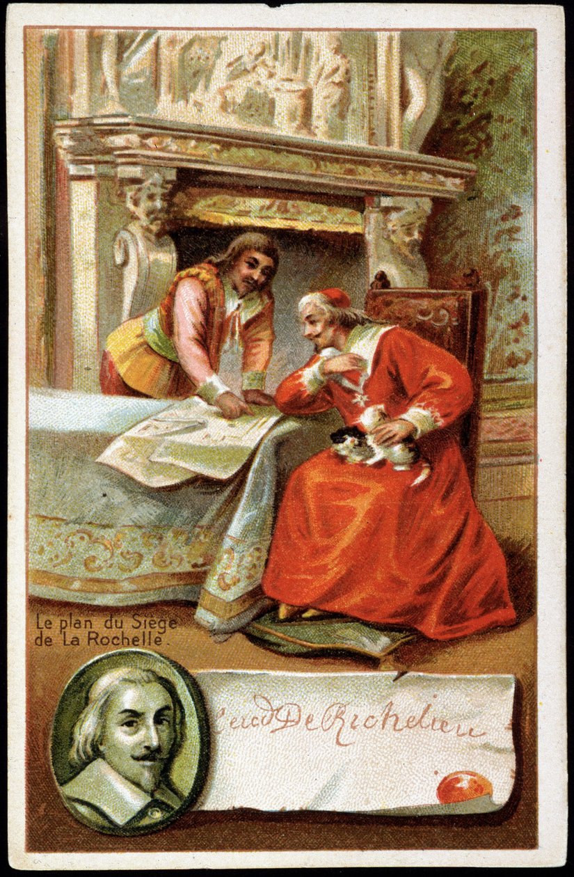 Richelieu bíboros és La Rochelle ostromának terve (1627-1628) alkotó: Unknown artist
