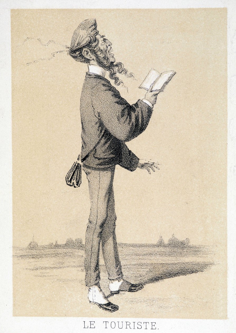 Karikatúra egy angol turistáról 1866 körül. alkotó: Unknown artist