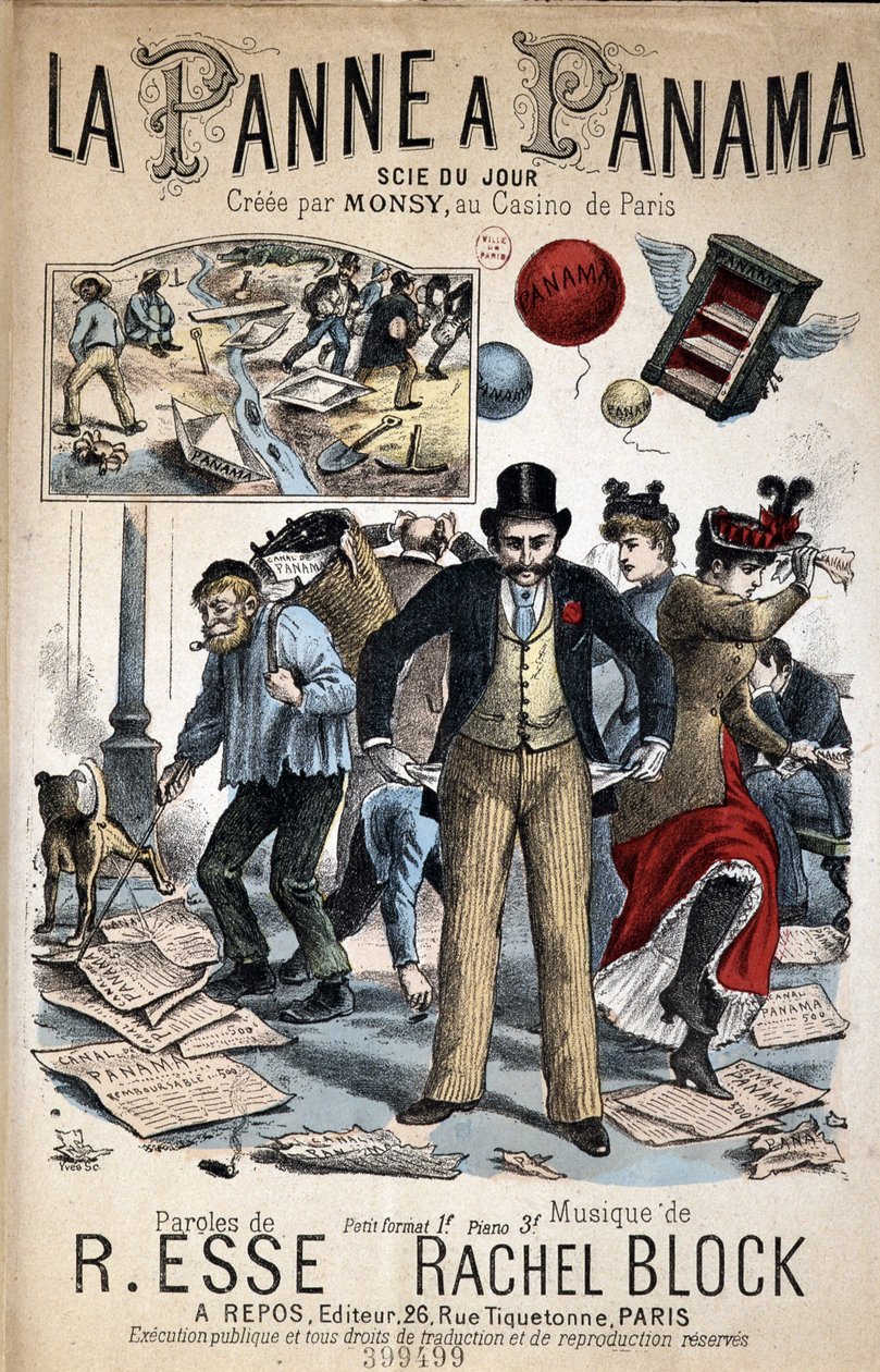 A „La Panne a Panama” című rajzfilmszám, a nap műsora, amelyet Monsy készített a Casino de Paris-ban, szövege R. Esse, zene pedig Rachel Block alkotó: Unknown artist