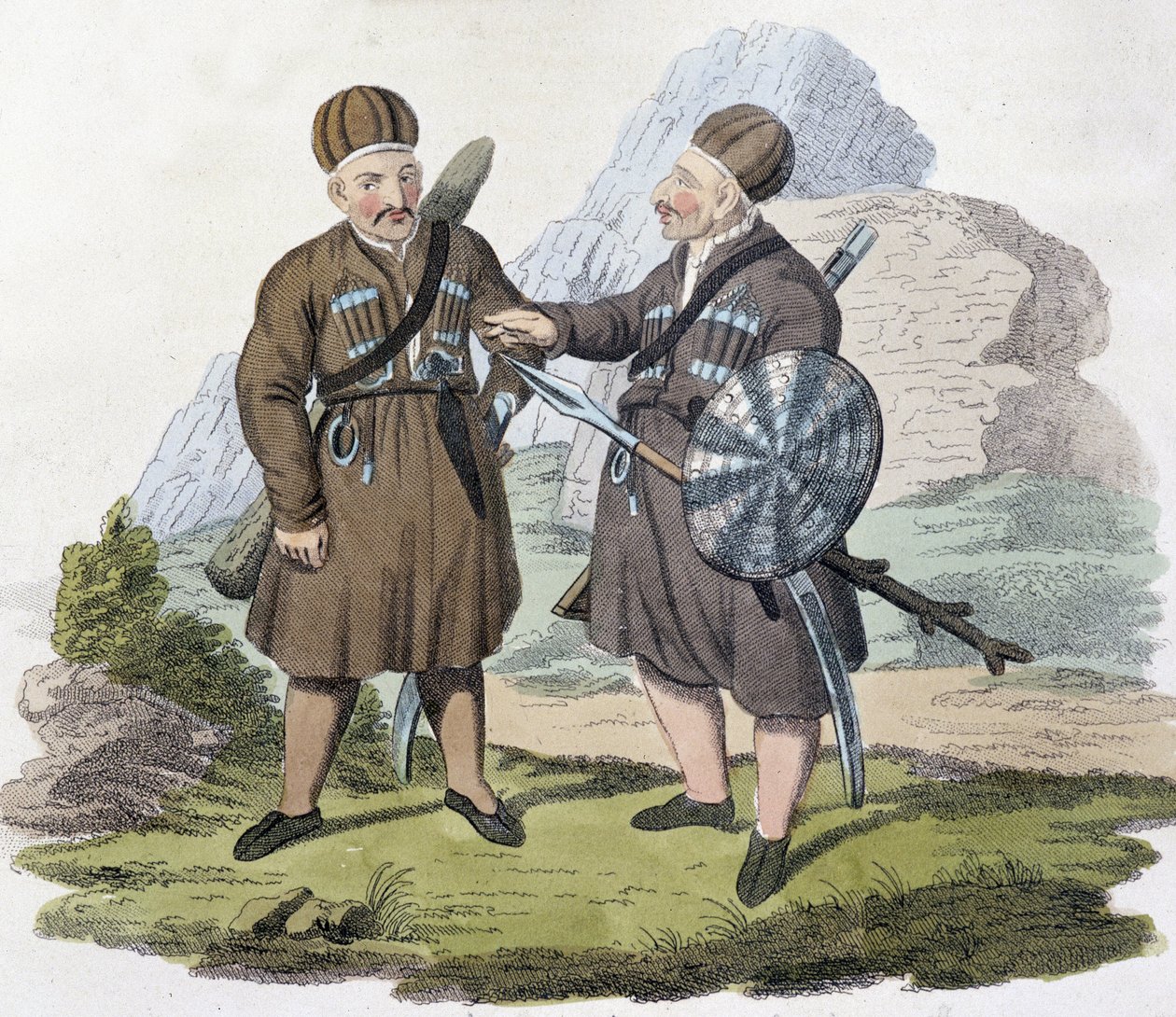 Kaukázusi harcosok, deb. 19. század alkotó: Unknown artist