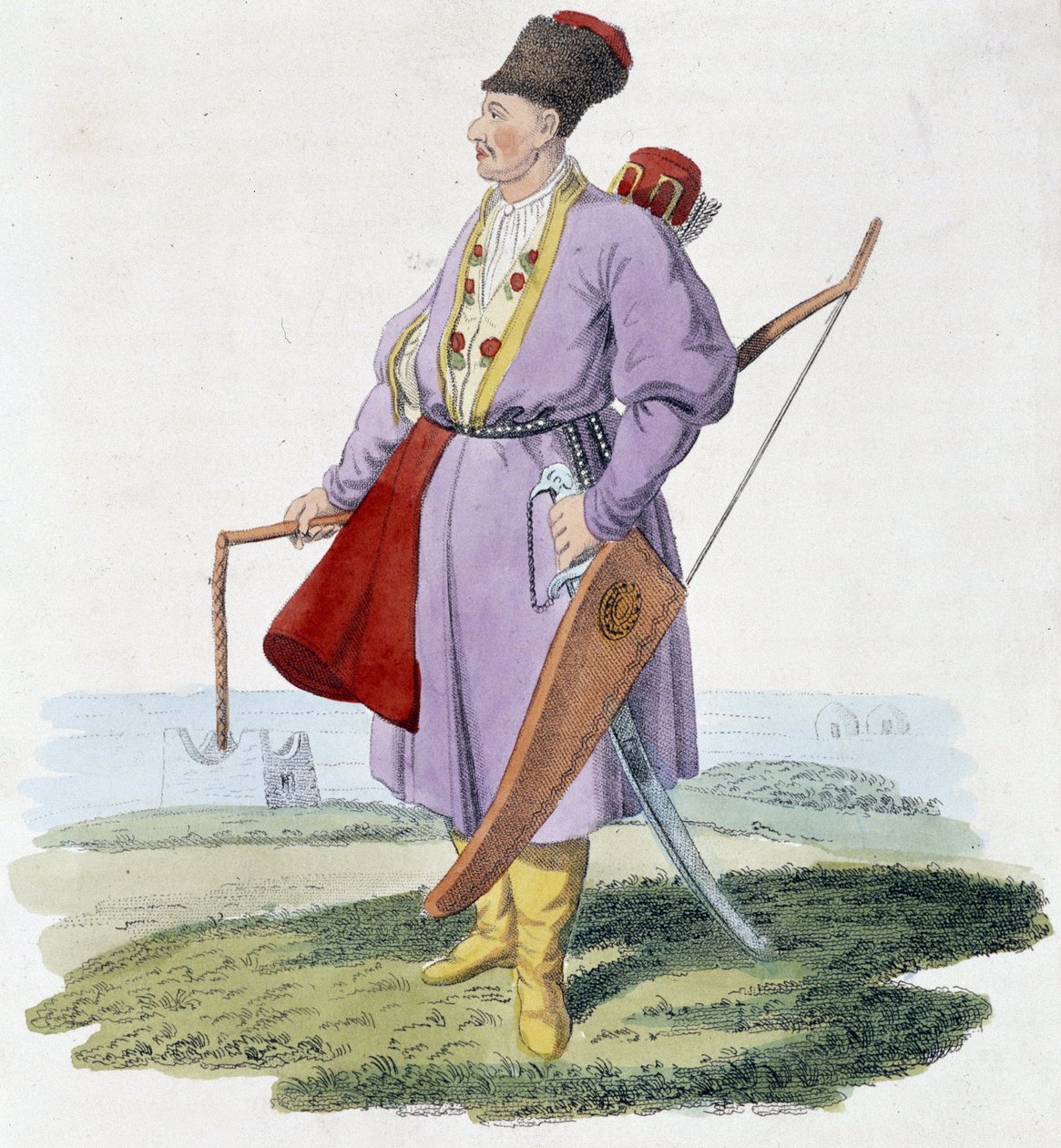 Közép-ázsiai harcos, deb. 19. század alkotó: Unknown artist