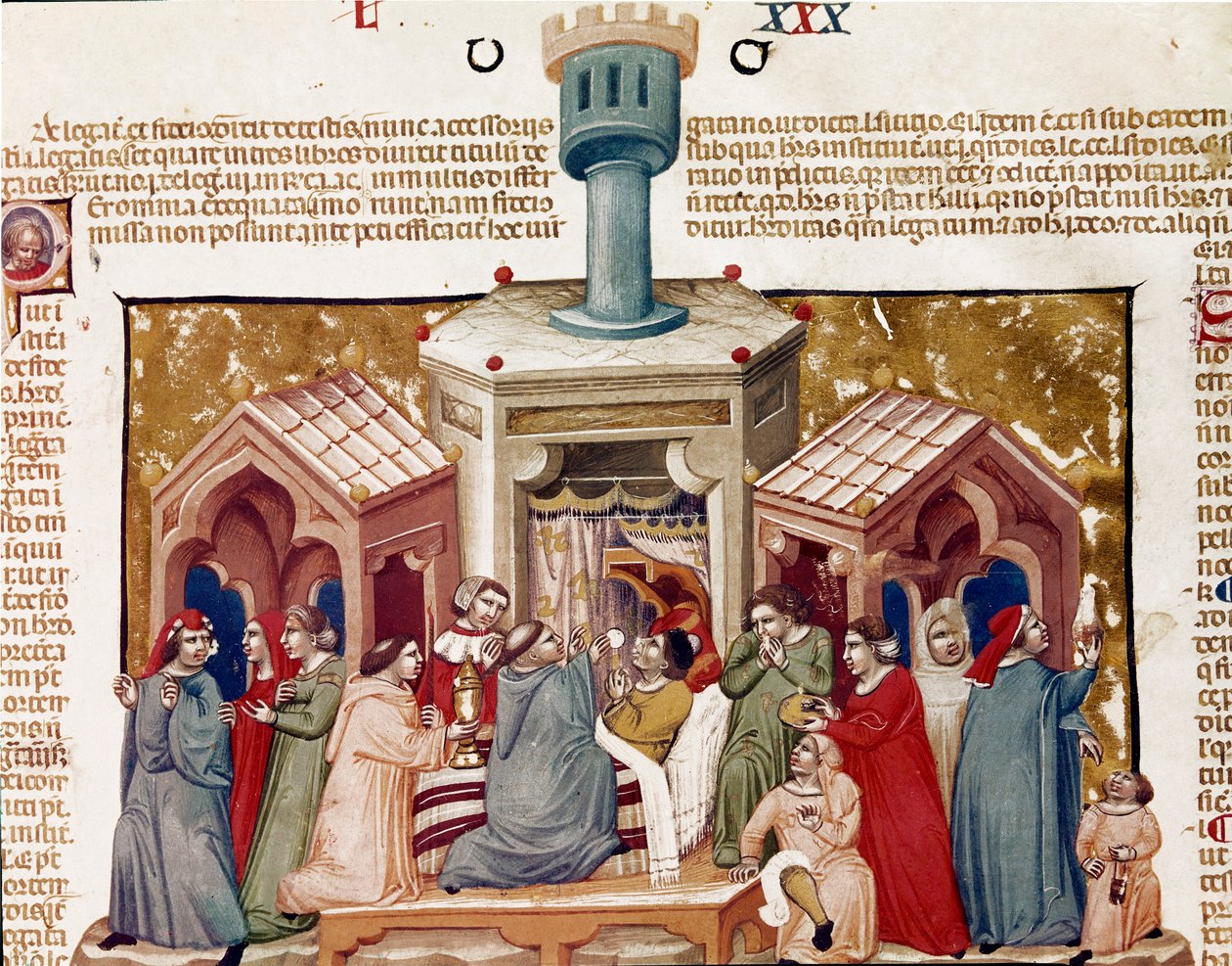 A viatica szertartása haldoklónak ad (Miniatűr alkotó: Unknown artist