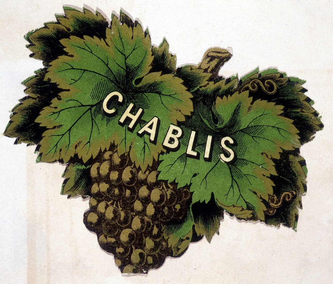 Chablis címke. Kromolitográfia, n.d. alkotó: Unknown artist