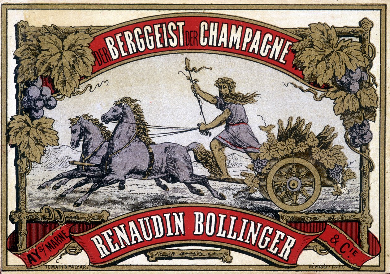 Pezsgőcímke „Renaudin Bollinger””. alkotó: Unknown artist