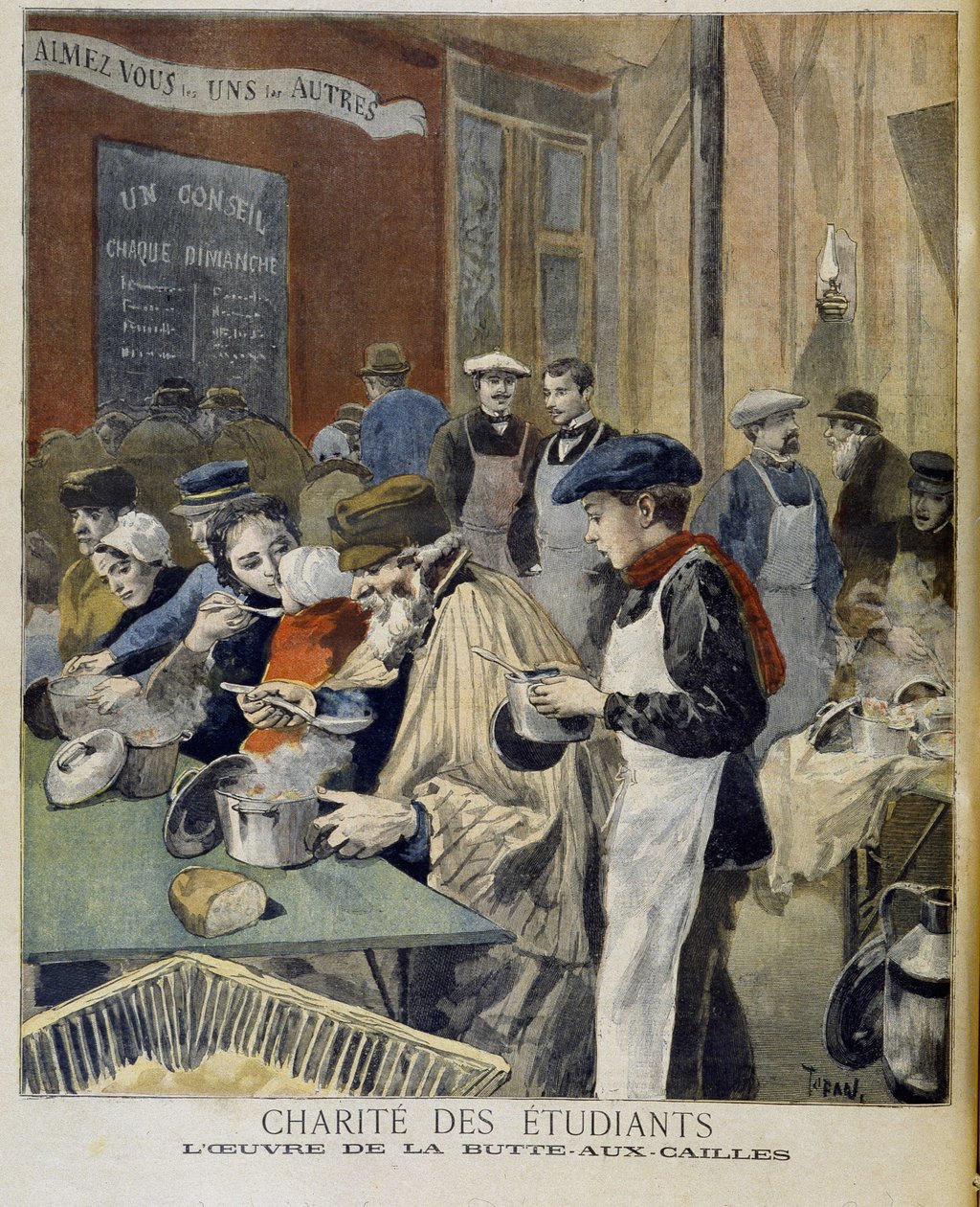 Diákok jótékonysága, a Butte aux Cailles munkája - a február 5-i „” Le petit Journal”-ban alkotó: Unknown artist