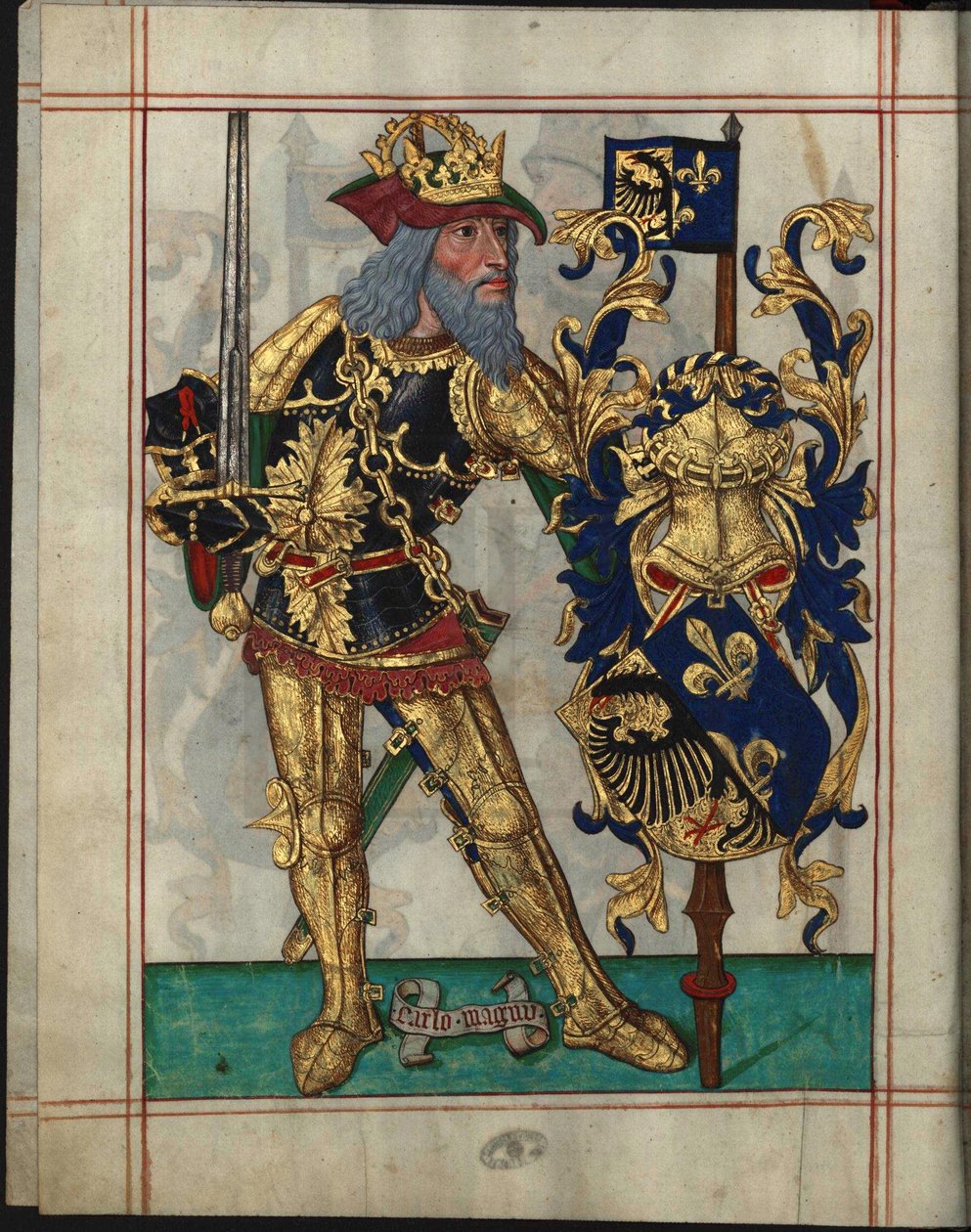 Nagy Károly (742-814) – Nagy Károly (Ameiro-Mor könyvéből), Anonymous alkotó: Unknown artist