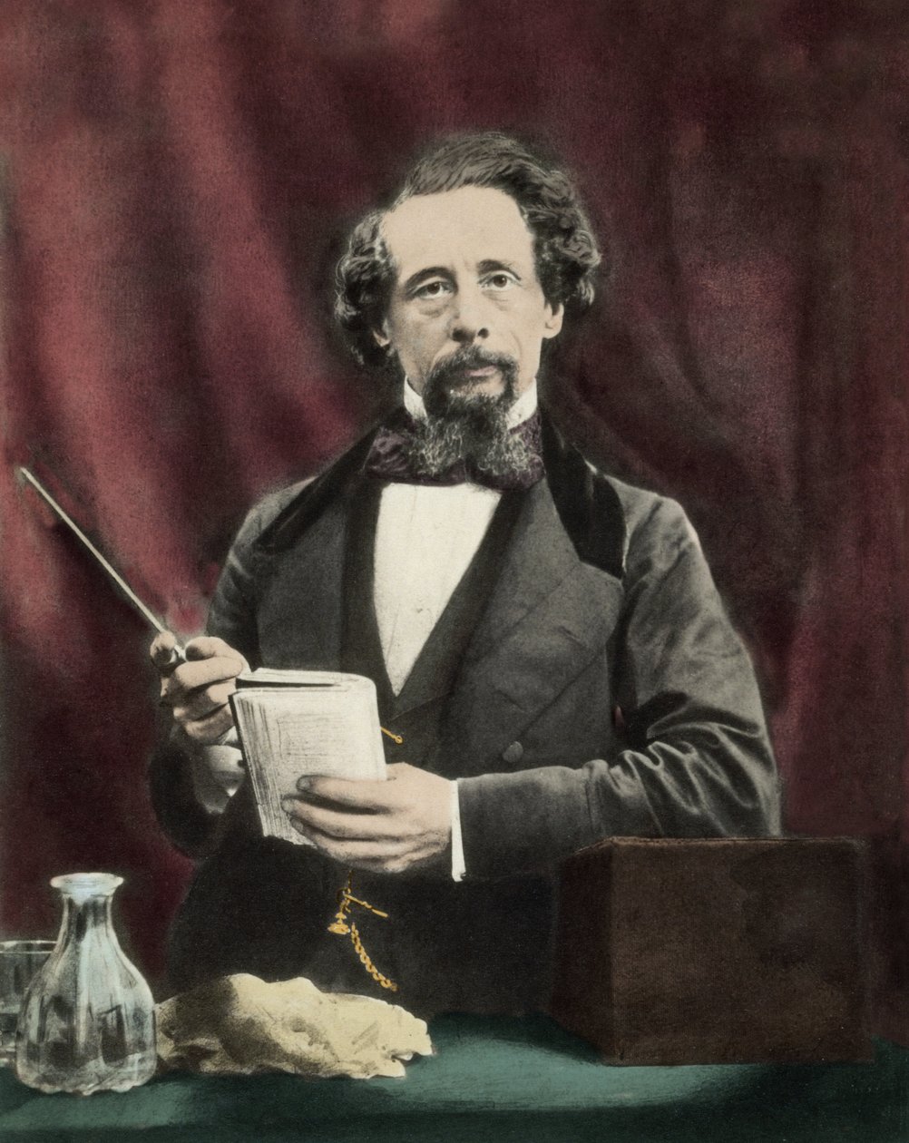 Charles Dickens (1812-1870) egy 1860 körüli felolvasás során. alkotó: Unknown artist