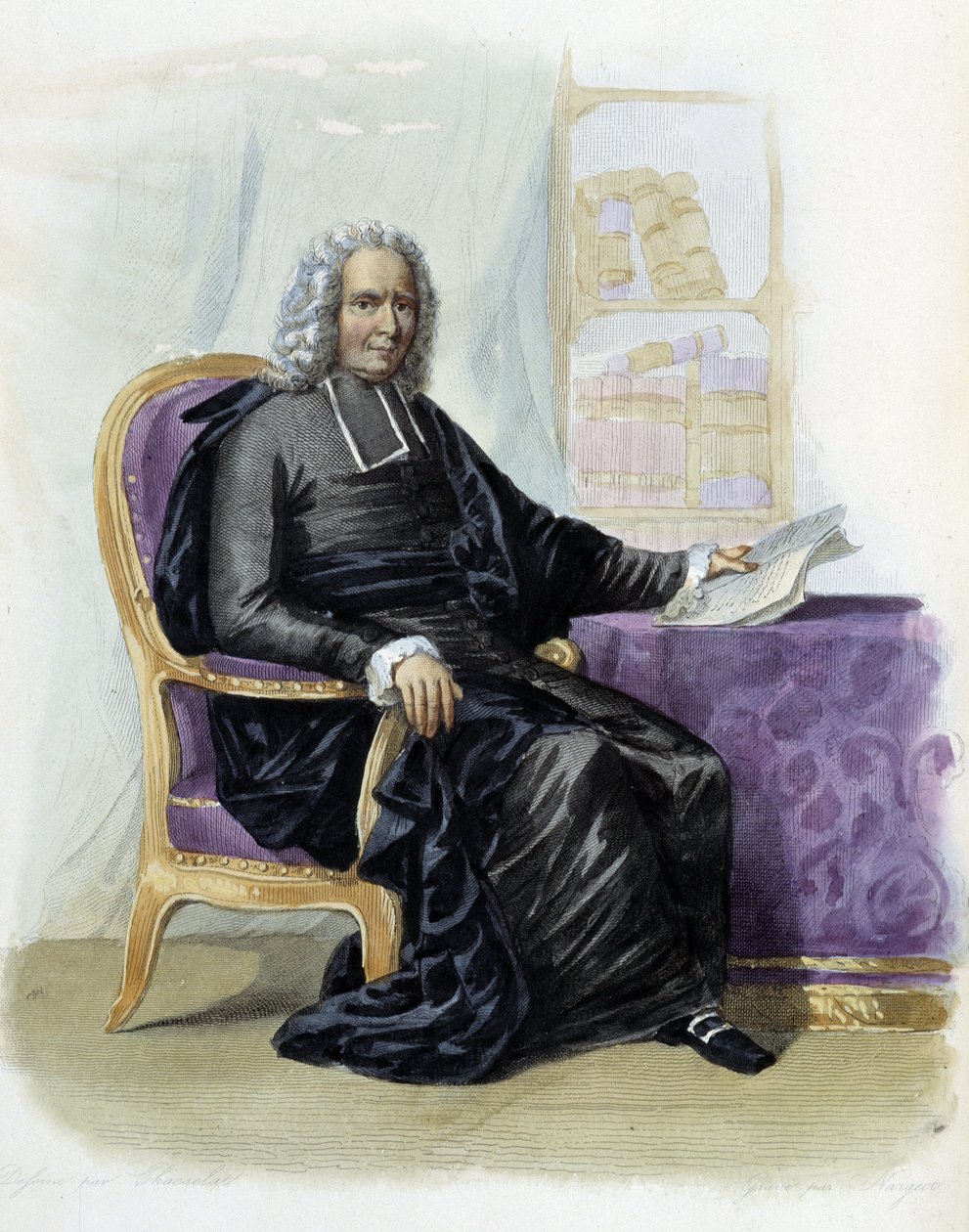 Charles Rollin (1661-1741), író és történész Ed. Mennechetben, „Le Plutarque francais”” alkotó: Unknown artist