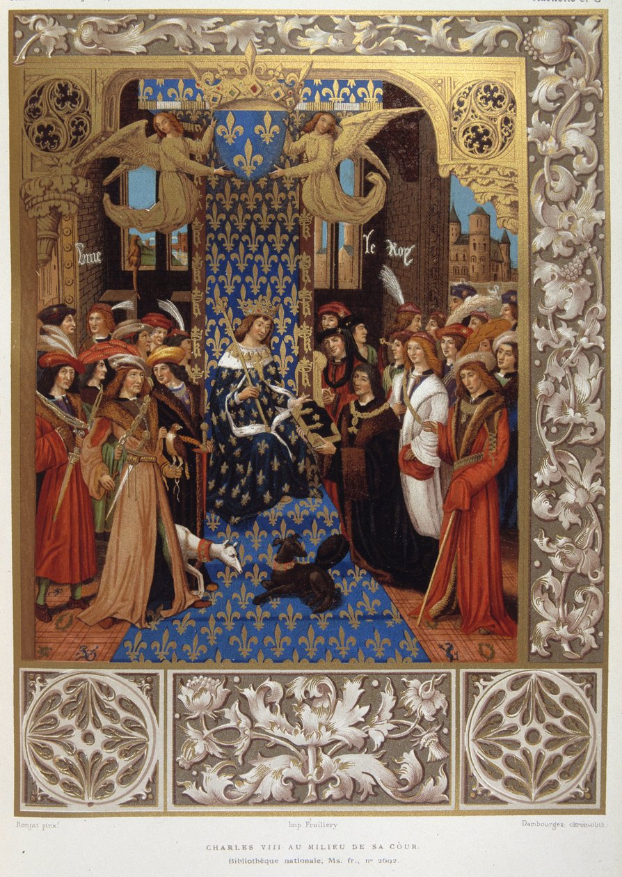 VIII. Károly udvara közepén – miniatűrből alkotó: Unknown artist