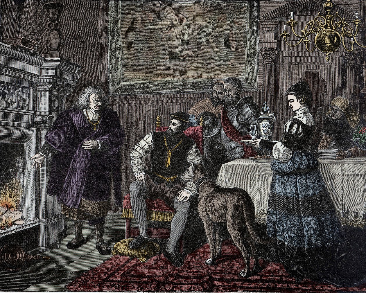 V. Károly Fuggernél – V. Károly (1500-1558) (Habsburg Károly) Jacob Fugger dit le Riche (1459-1525) bankártól kapott Augsburgban (Németország) alkotó: Unknown artist