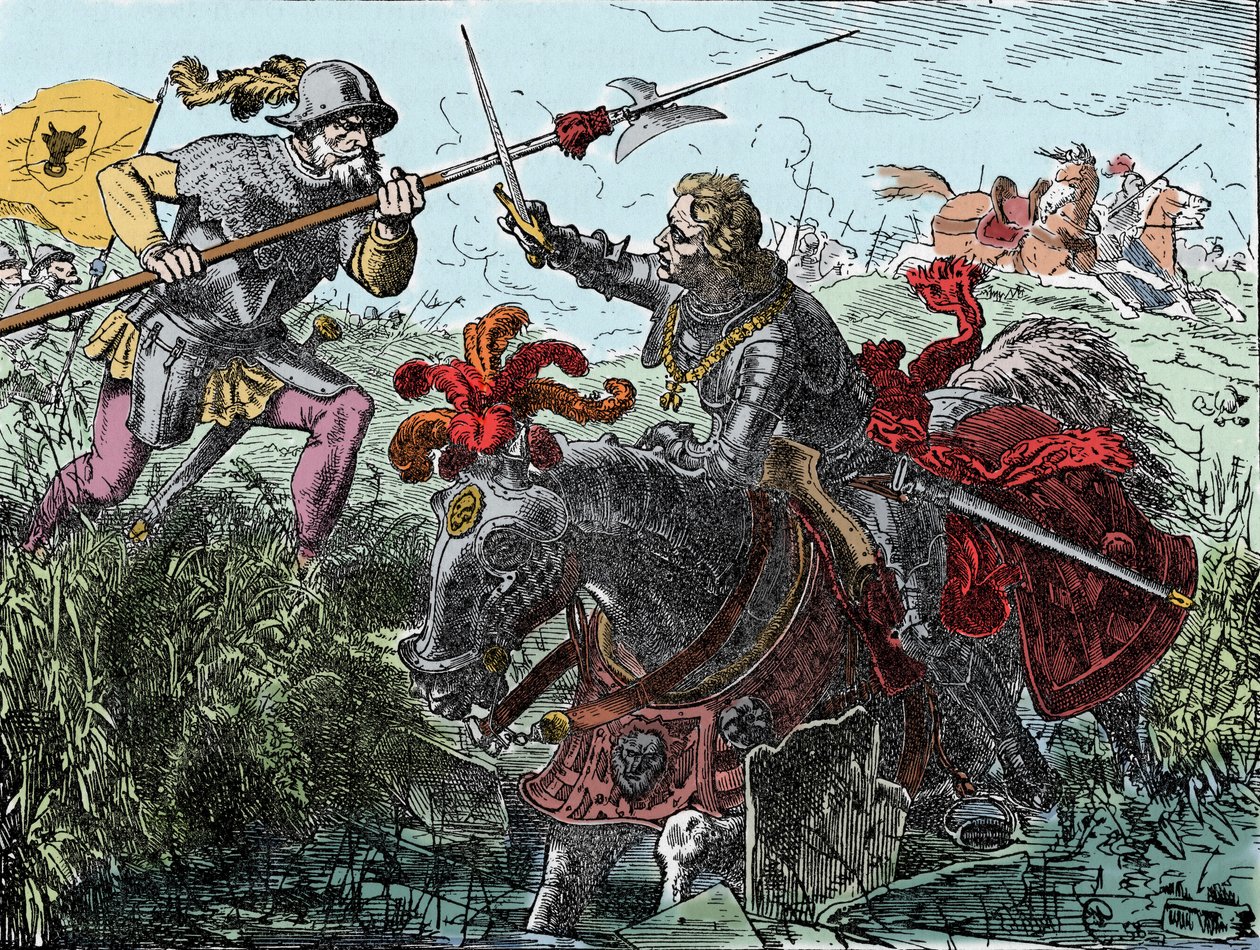 Merész Károly Nancyban – Charles de Valois Burgundy, Hardi vagy Temeraire néven ismert (1433-1477), Burgundia hercege a nancyi csatában alkotó: Unknown artist