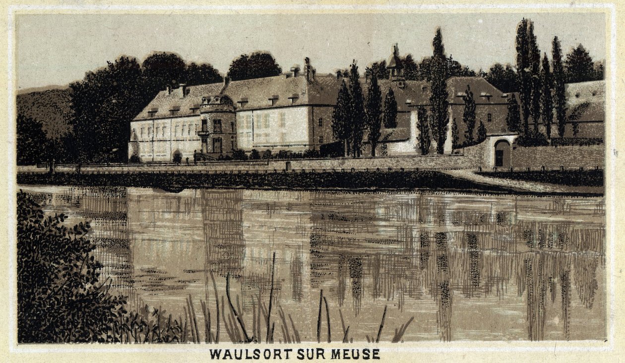 Chateau de Waulsort sur Meuse, Vallon régió, Belgium. alkotó: Unknown artist