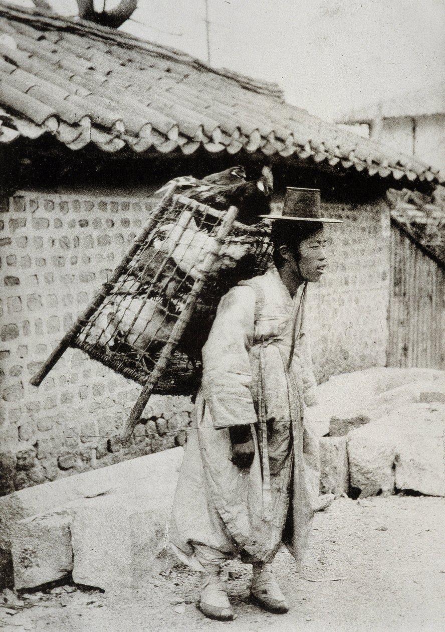 Csirkekereskedő, Korea, 19. század vége alkotó: Unknown artist