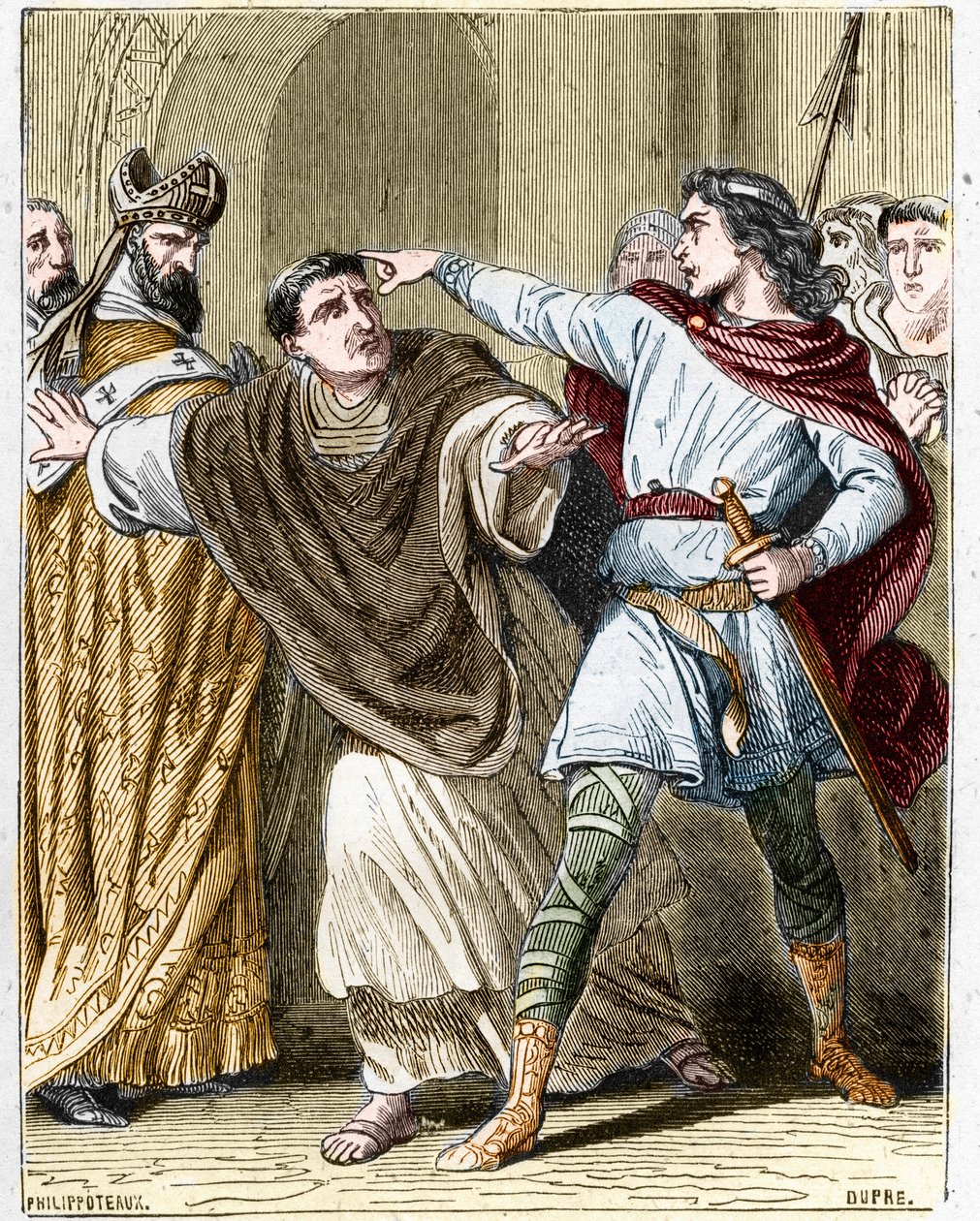 II. Childeric, a frankok királya 670-től 673-ig a luxeuili apátságba zártatta az egykori Saint Leger-t (616-675). alkotó: Unknown artist