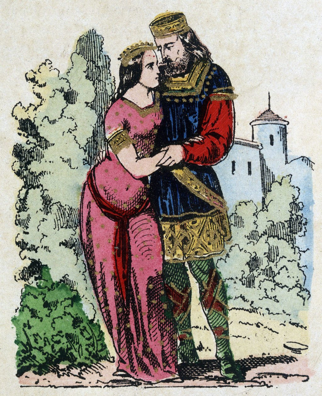 I. Childerik, a szaliánusok frank királya (436-481) száműzetése során ismerkedett meg Türingiai-medencével (a türingiai király feleségével). Clovis a házasságukból született. alkotó: Unknown artist