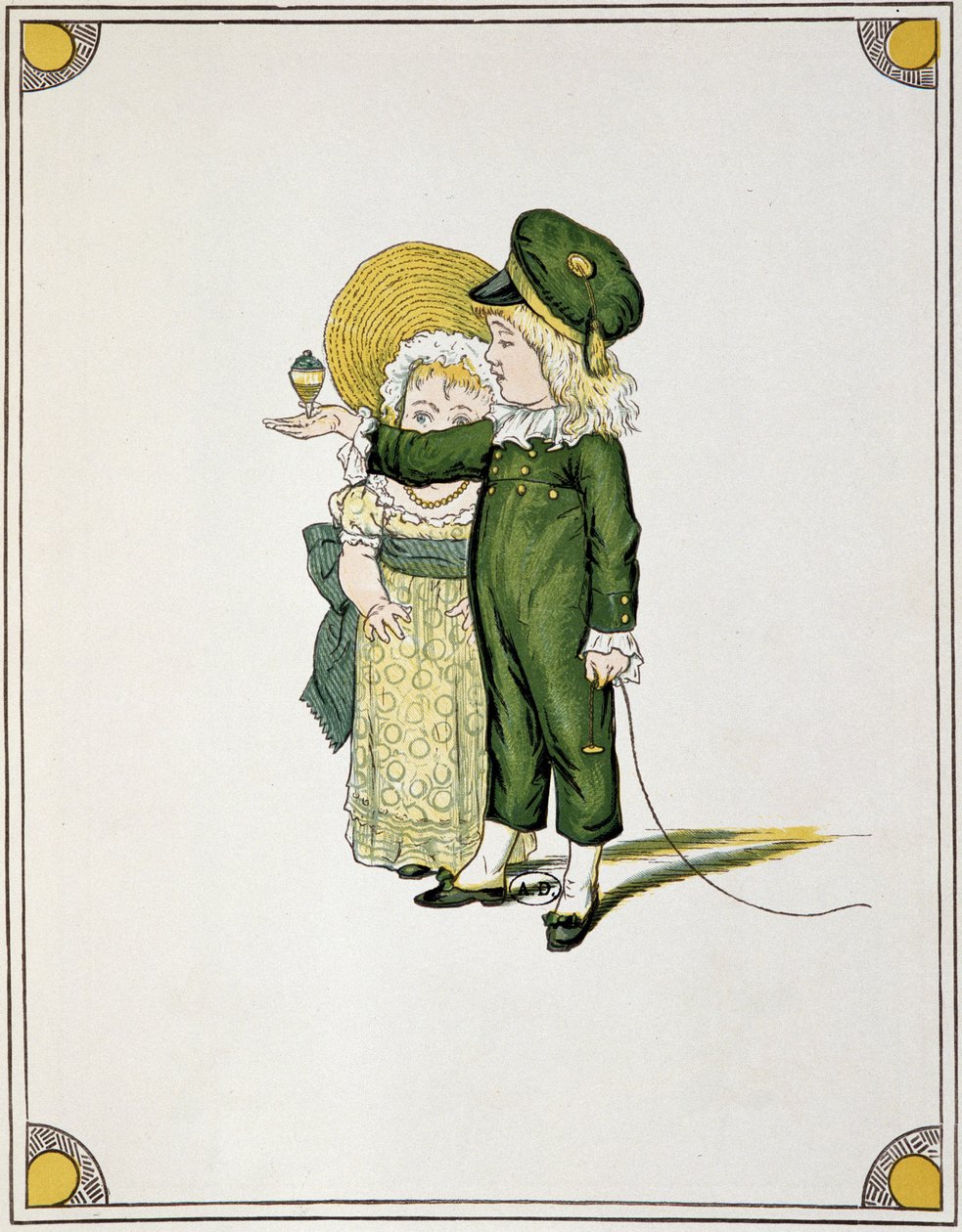 Gyermekek játszanak a felső - rajz alkotó: Unknown artist