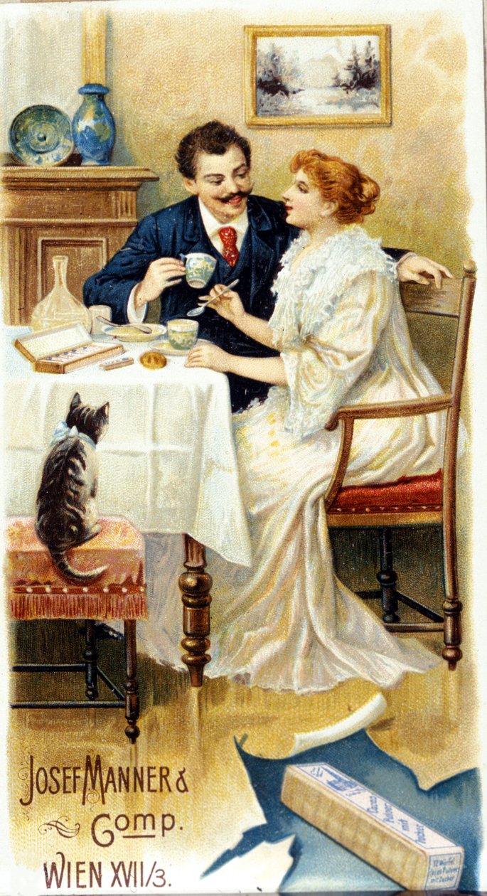 „Josef Manner & Gomp, Bécs” csokoládéreklám”. alkotó: Unknown artist