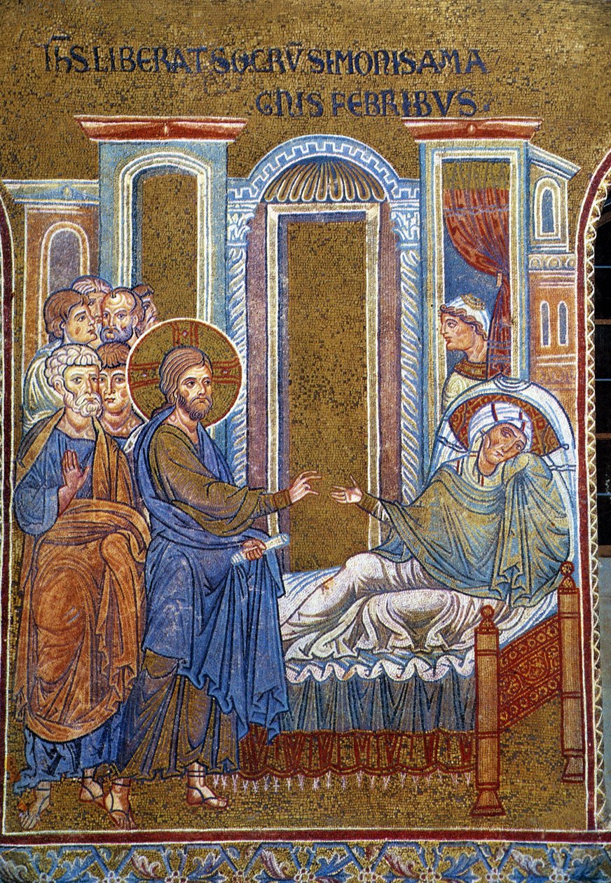 Krisztus és Péter anyósa alkotó: Unknown artist