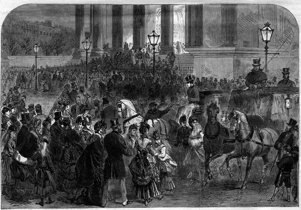 Karácsonyi szentmise éjfélkor a párizsi Madeleine-templomban 1873-ban. alkotó: Unknown artist