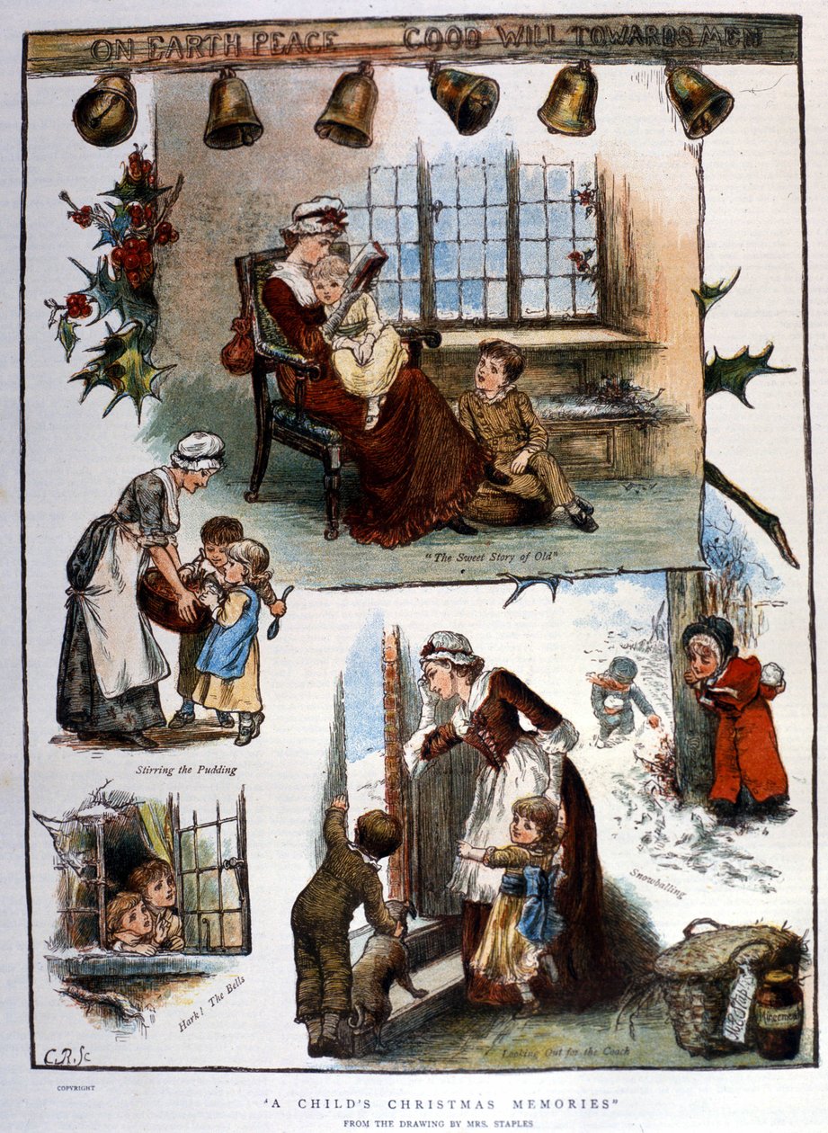 Karácsonyi emlékek, metszet alkotó: Unknown artist