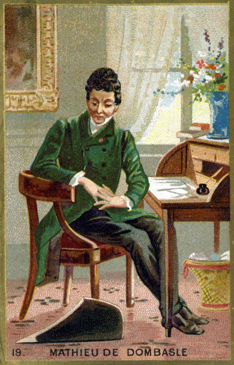 Christophe Joseph Alexandre Mathieu de Dombasle (1777-1843) francia csillagász. századi kromolitográfiája. alkotó: Unknown artist