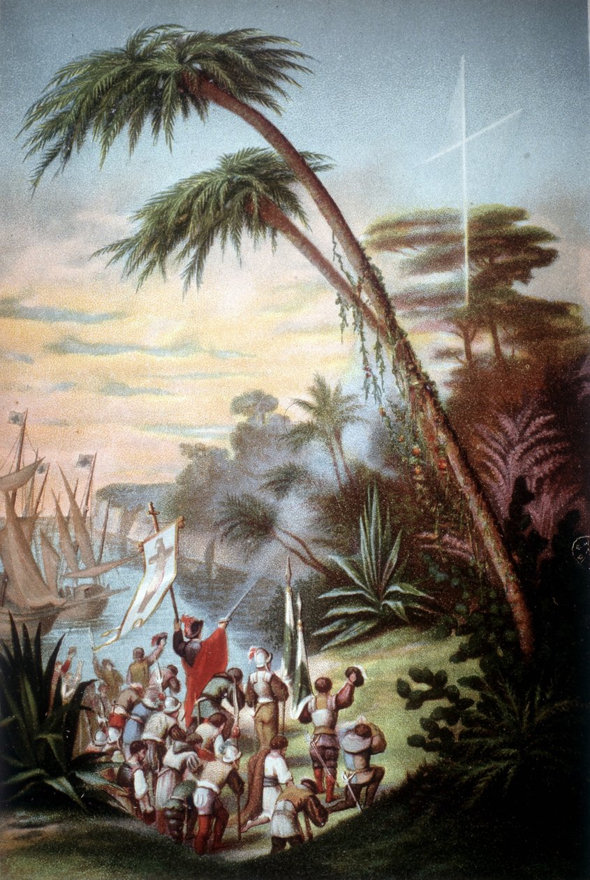 Kolumbusz Kristóf 1492-ben érkezett San Salvadorba. alkotó: Unknown artist