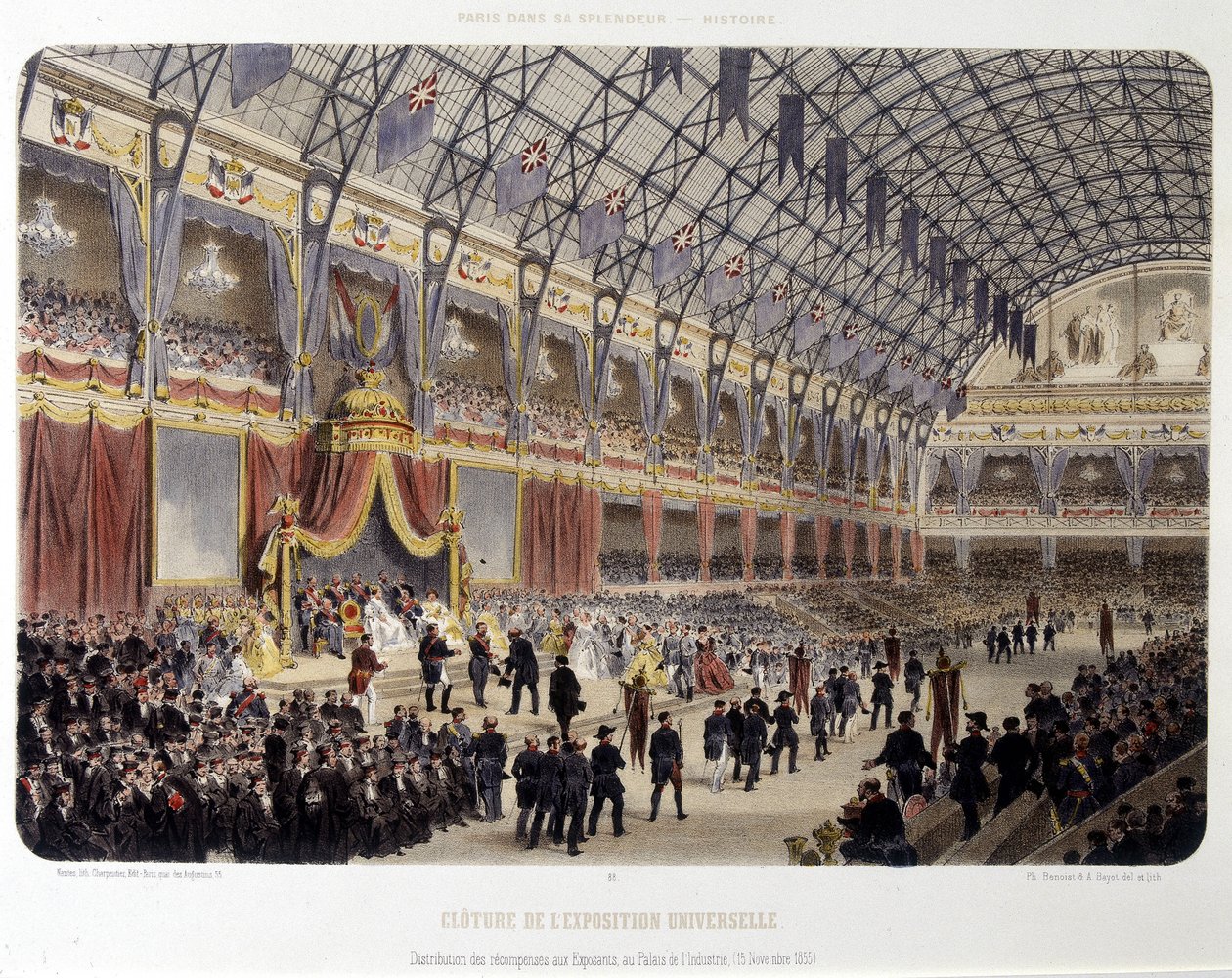Az egyetemes kiállítás lezárása és a kiállítók díjainak átadása a Palais de l