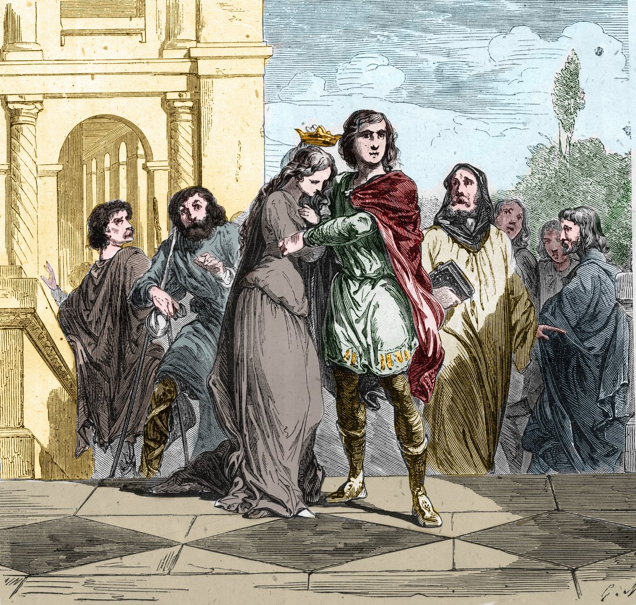 II. Clovis, a frankok királya (633-657. vers) megvásárolta Sainte Bathilde-t (vagy Batilde-t, Bathylle-t, Beaudourt) (626-680). alkotó: Unknown artist