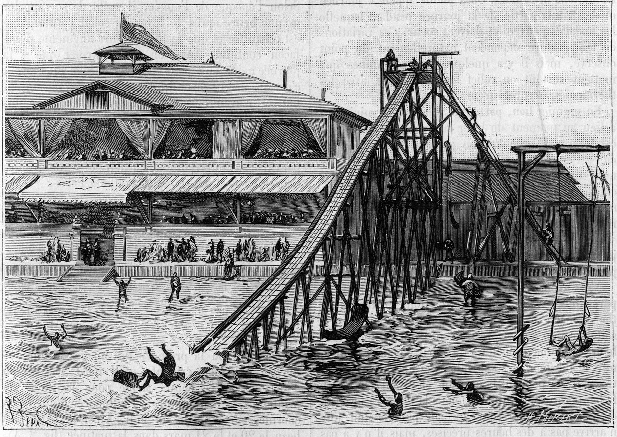 Coaster in Bridgeport, Connecticut, USA. a „La Nature. A tudományok áttekintése és alkalmazásaik a művészetben és az iparban.” 1888 alkotó: Unknown artist