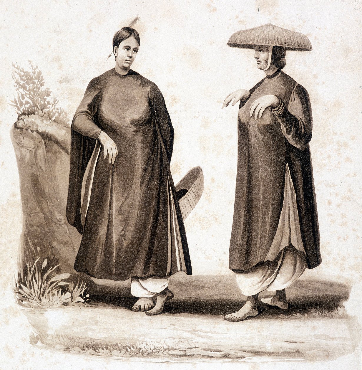 kohinkínai nők. Vietnam kontra 1850. alkotó: Unknown artist