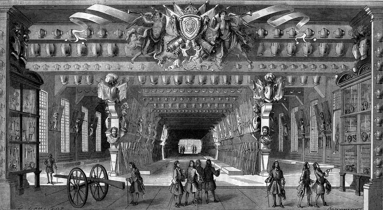 Antik fegyverek gyűjteménye a Bastille-ban XIV. Lajos alatt (1643-1715). alkotó: Unknown artist