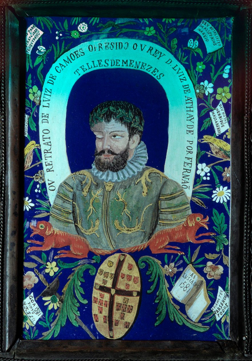 Luis Vaz de Camoes (1525-1580) portugál költő verseinek gyűjteménye portrét díszít. 16. század. Lisszabon, Nemzeti Ókori Művészeti Múzeum alkotó: Unknown artist