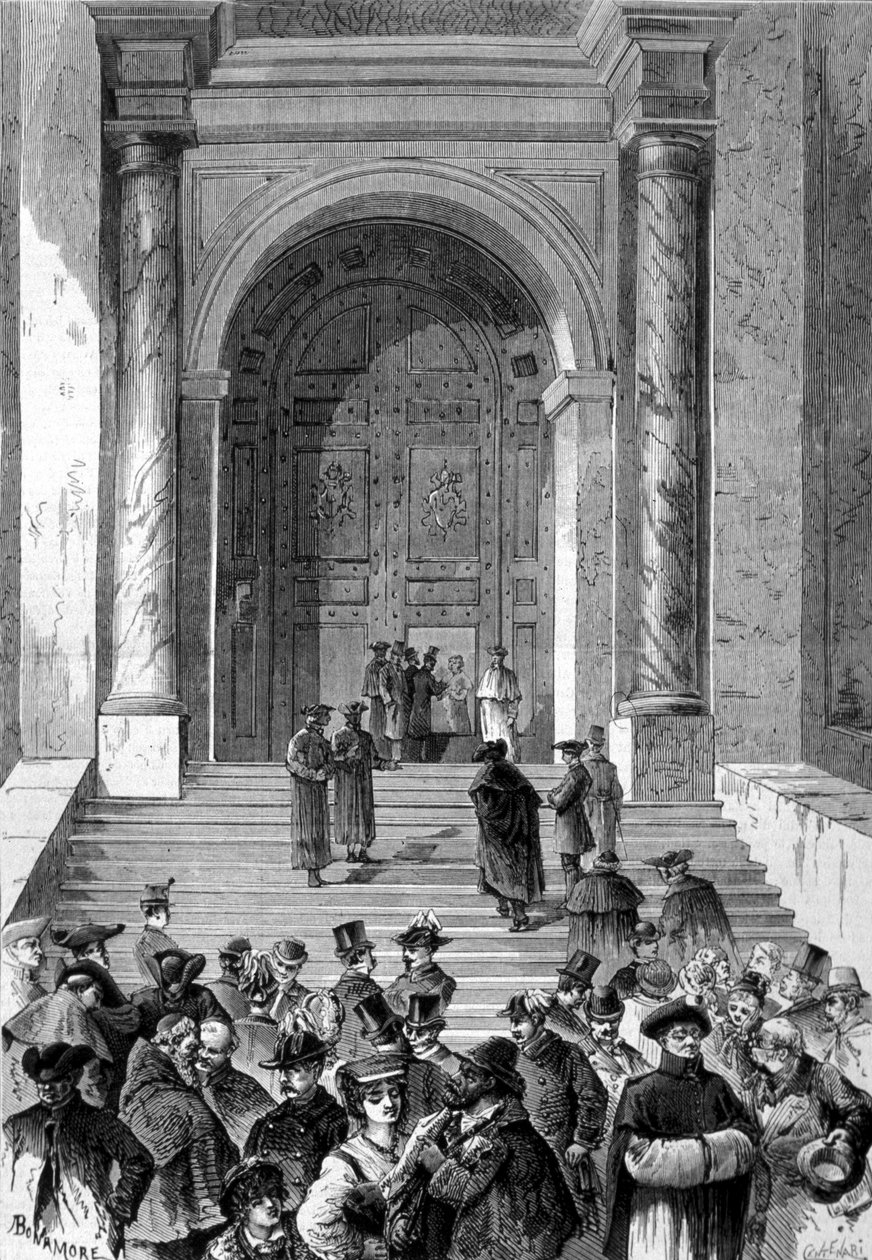 Konklávé, amelyen Leon pápa XIII. 1878-ban választották meg. alkotó: Unknown artist