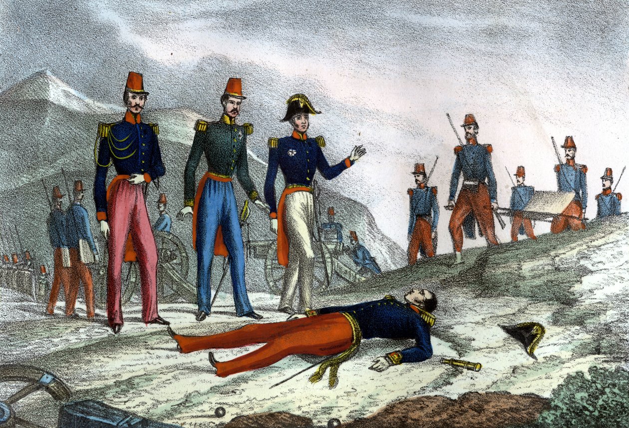 Algéria meghódítása. Danrémont tábornok halála Konstantin elfogása közben. 1837. október 13. Léon Galibert: L