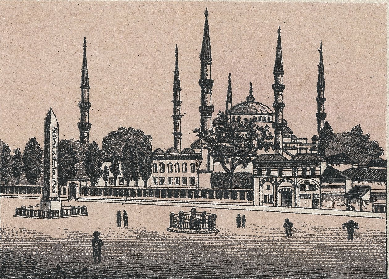 Konstantinápoly, Törökország: Achmed szultán mecsetje (Achmed szultán mecsetje). in "" A világ 168 nézetet szemléltet"" Keltezés nélküli (XIX. század vége) alkotó: Unknown artist