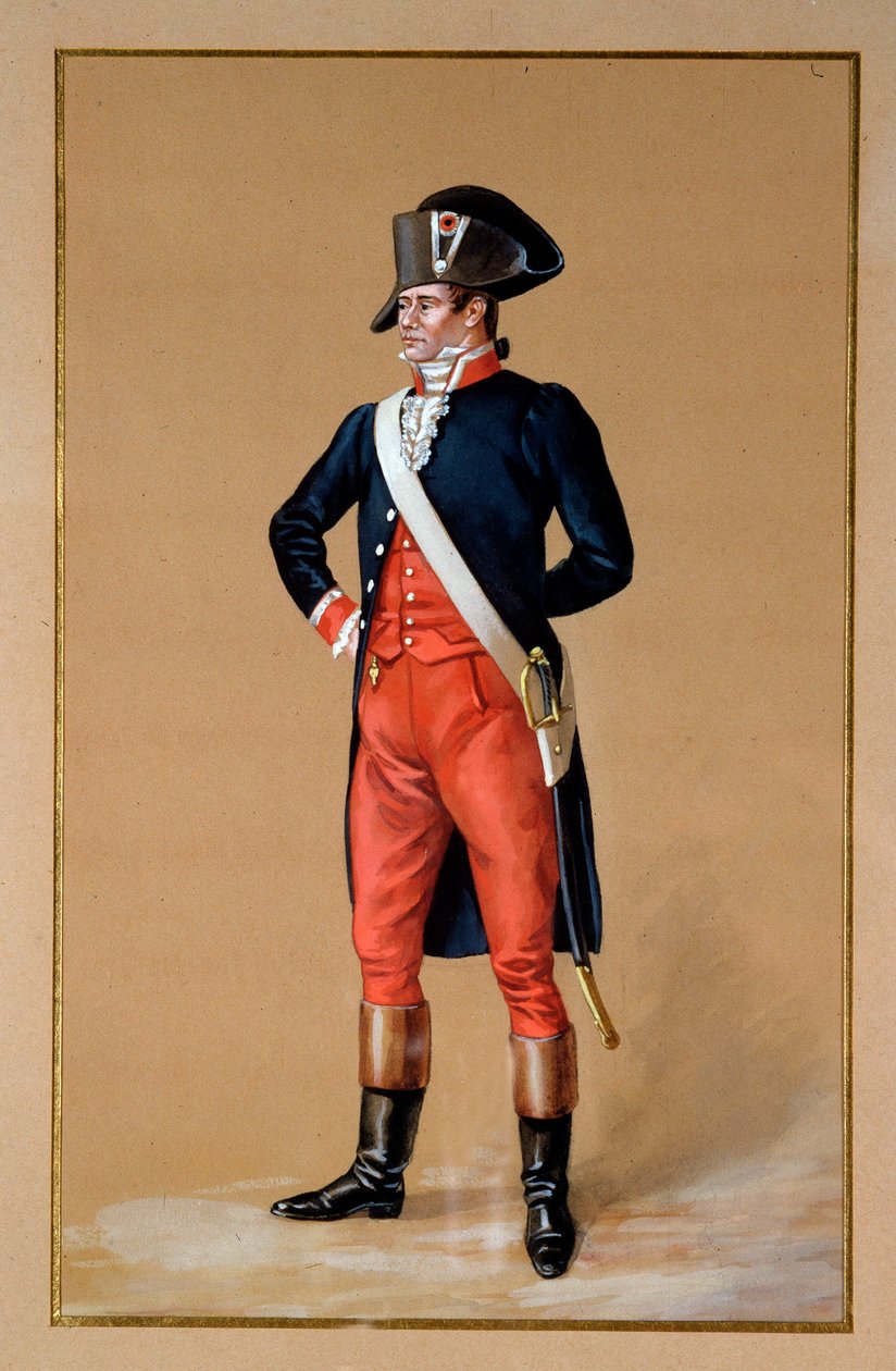 Konzulátus: a béketiszt egyenruhája. Litográfia alkotó: Unknown artist