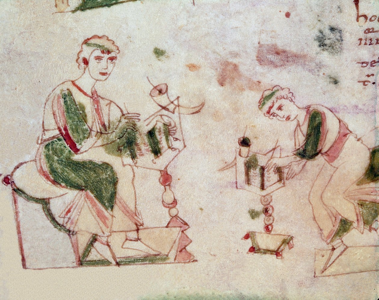 Másolók, részlet (miniatűr alkotó: Unknown artist