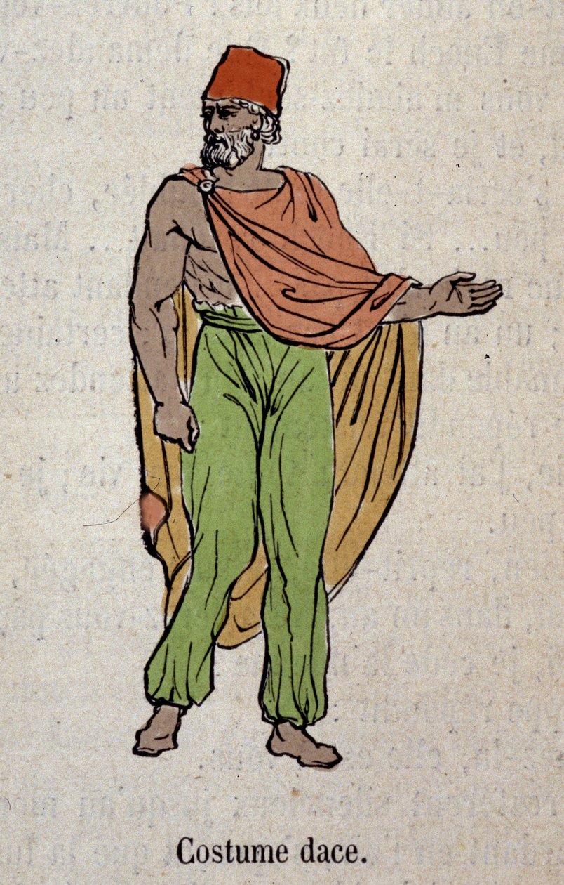 Jelmez egy Dacie-ben élő férfinak (Dace). alkotó: Unknown artist